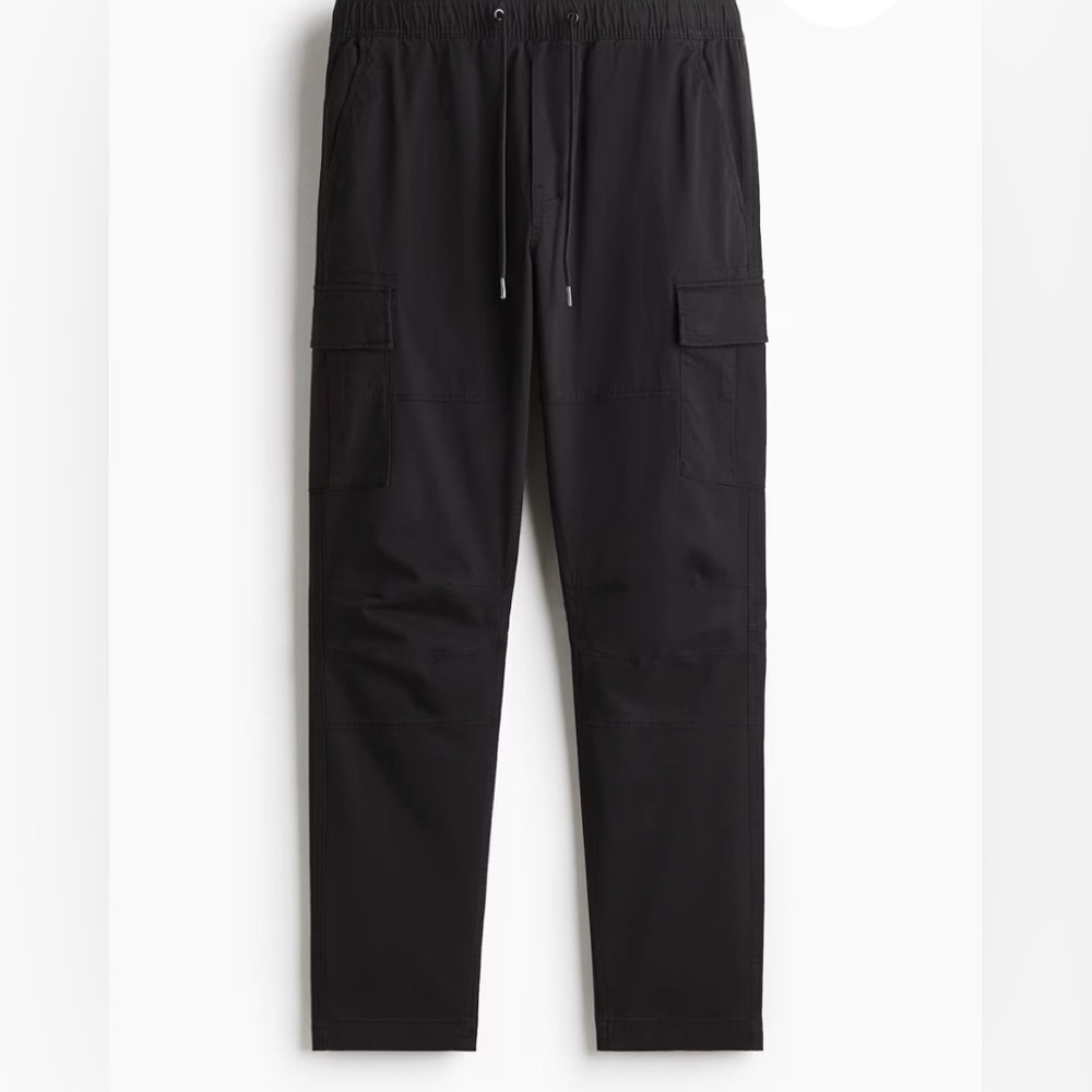 H&M Slim Fit Cargo Pants XL Black